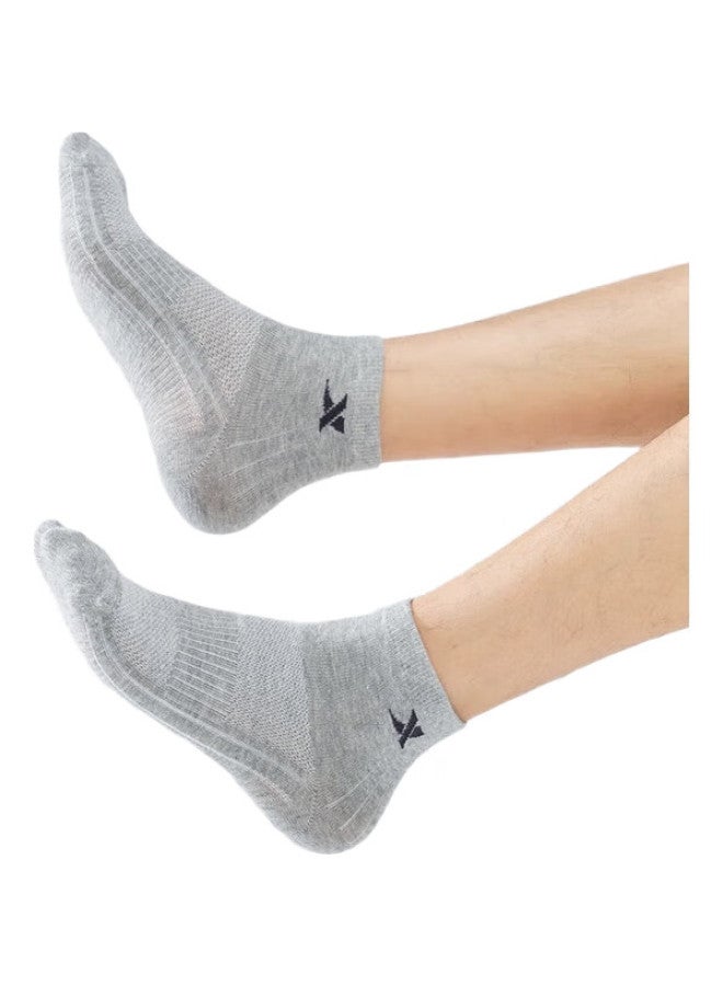 XTEP Men'S Socks, Dry And Skin-Friendly Athletic Socks, Five-Pair Pack, Mixed Colors, Solid Color Socks, Moisture-Wicking And Sweat-Absorbing - Image 3