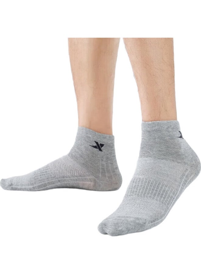 XTEP Men'S Socks, Dry And Skin-Friendly Athletic Socks, Five-Pair Pack, Mixed Colors, Solid Color Socks, Moisture-Wicking And Sweat-Absorbing - Image 1