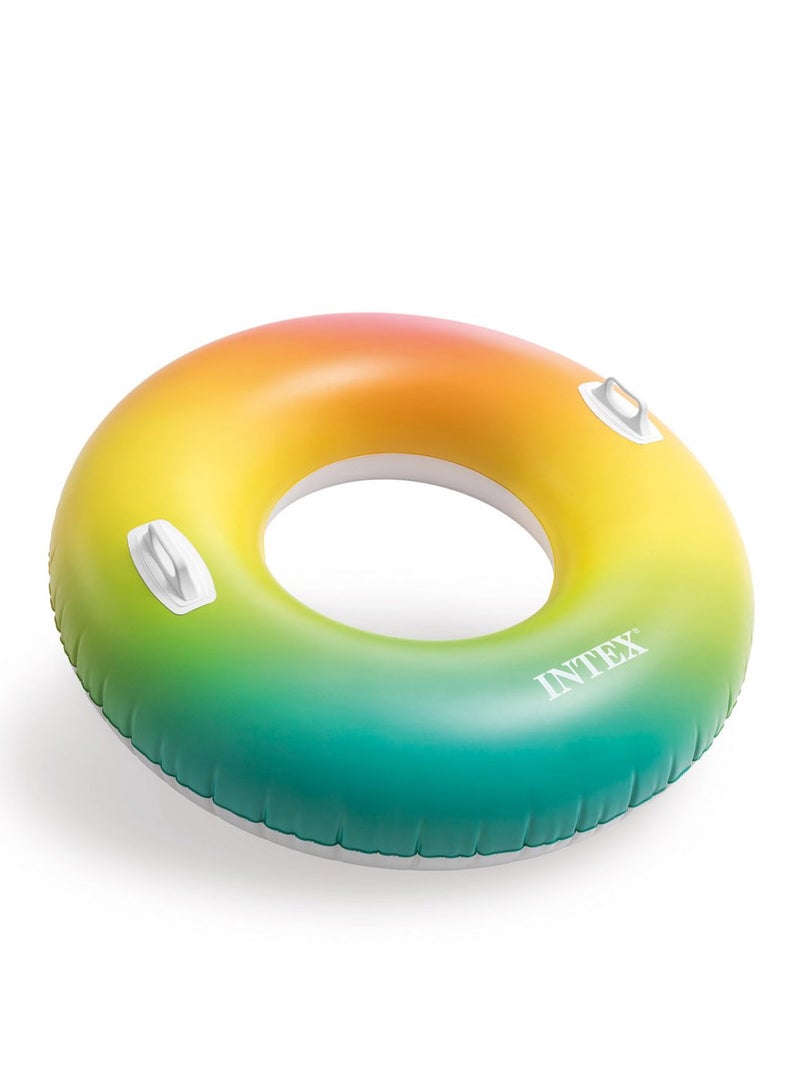 INTEX Rainbow Ombre Inflatable Pool Swim Tube 48inch  - Image 1
