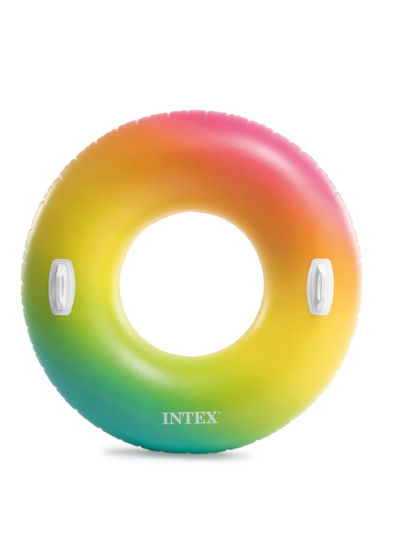 INTEX Rainbow Ombre Inflatable Pool Swim Tube 48inch  - Image 2