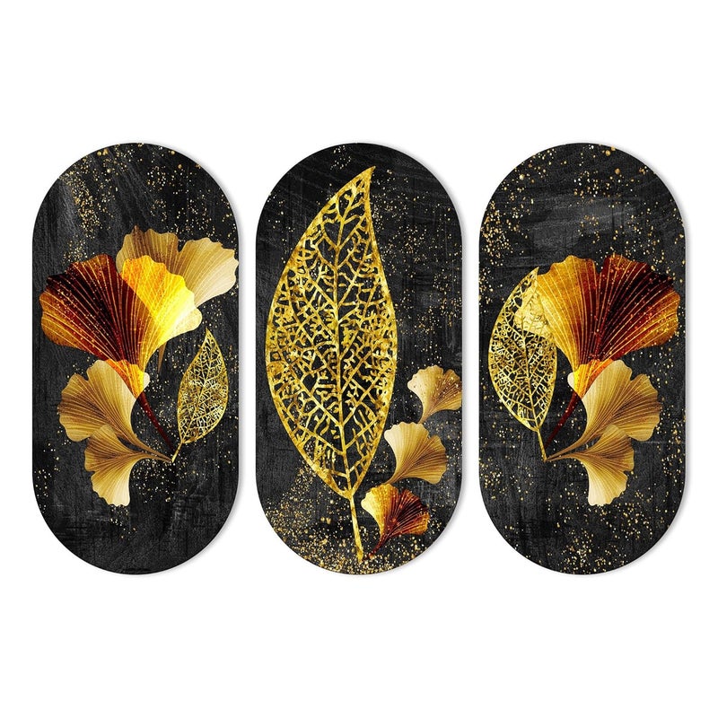 CRAFTINKY Wooden Wall Hanger for Home Creative and Beautiful Art Printed Office Living Room Gift Modern Decoration Items Kitchen Wall Decor Set of 3 1 - Image 1