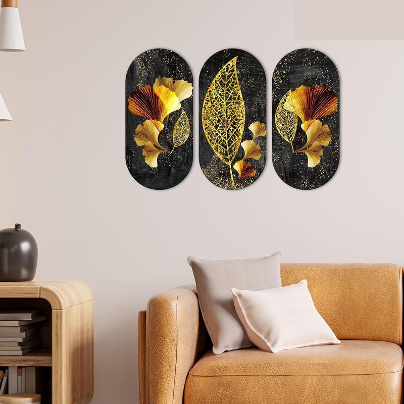 CRAFTINKY Wooden Wall Hanger for Home Creative and Beautiful Art Printed Office Living Room Gift Modern Decoration Items Kitchen Wall Decor Set of 3 1 - Image 3
