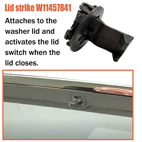 Kscjdg Washer Lid Lock Replacement Maytag Whirlpool Washer Door Latch Parts W11457841 W11091027 4959179 AP6987306 (2 Pack) - Image 2
