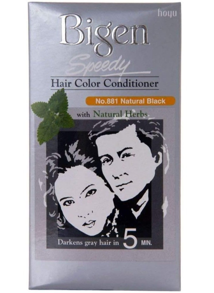 Bigen Speedy Hair Color Conditioner No.881 Natural Black  - Image 1