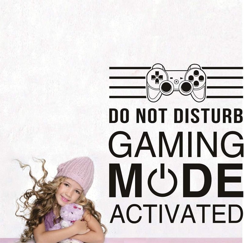 اي ار اس ملصق حائط ARS بتصميم ألعاب فيديو رائع، مصنوع من الفينيل، عليه عبارة "ممنوع الإزعاج أثناء اللعب"، ملصق حائط يعمل تلقائيًا، مناسب لغرفة ألعاب الأطفال أو غرفة نوم الأولاد، مقاس 10 × 10 × 10 سم - Image 3