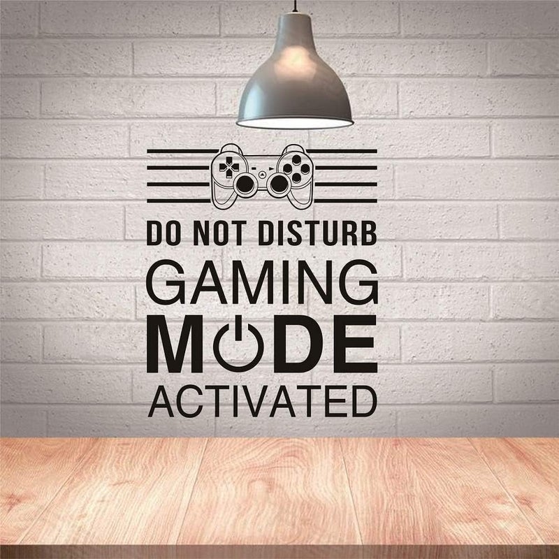 اي ار اس ملصق حائط ARS بتصميم ألعاب فيديو رائع، مصنوع من الفينيل، عليه عبارة "ممنوع الإزعاج أثناء اللعب"، ملصق حائط يعمل تلقائيًا، مناسب لغرفة ألعاب الأطفال أو غرفة نوم الأولاد، مقاس 10 × 10 × 10 سم - Image 2