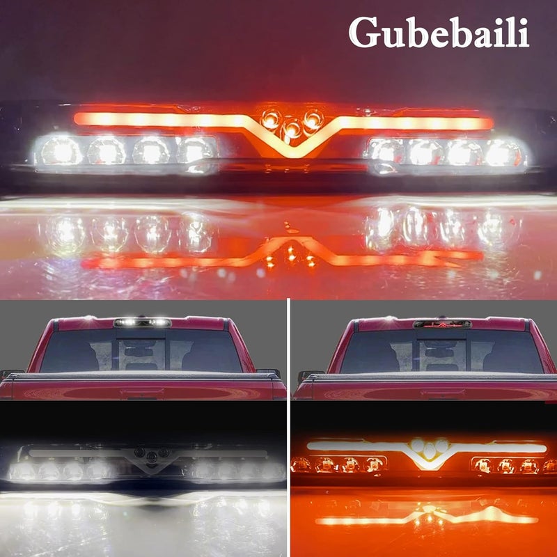 Gubebaili LED Third Brake Light Cargo Light for 2007-2013 Chevy Silverado/GMC Sierra 1500 2500HD 3500HD - Smoke Lens Chrome Housing - Image 2