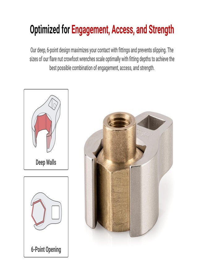 TEKTON 3/8 Inch Drive x 1-1/16 Inch 6-Point Flare Nut Crowfoot Wrench | WCF15227 | Made in USA - Image 3