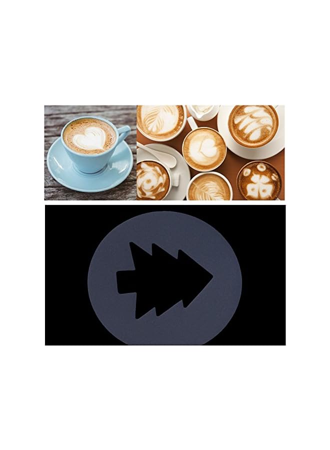 S-TOP Coffee Stencils Cappuccino Latte Art 16Pcs Plastic Diy Tools For Coffee Decorating - Image 5