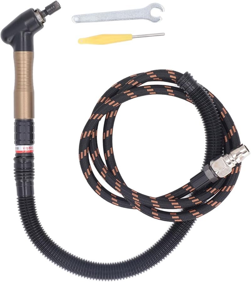 طقم مطحنة الهواء الميتة 23500 دورة في الدقيقة أداة تلميع هوائية منحنية لإزالة الحواف مع مفتاح براغي - Image 1