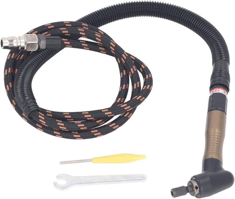 طقم مطحنة الهواء الميتة 23500 دورة في الدقيقة أداة تلميع هوائية منحنية لإزالة الحواف مع مفتاح براغي - Image 3