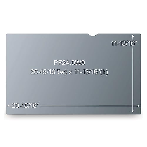 3M Privacy Filters 3M Privacy Filter for 24" Widescreen Monitor, Protect your confidential information, Easy to attach (PF240W9B), Black/Grey, 24.0" Widescreen (16:9) - Image 5