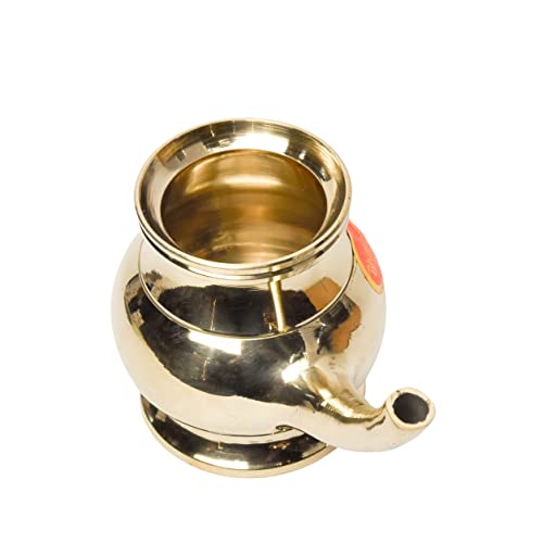 Bhimonee Decor Pure Brass Kindi | Lota | Lutiya | Pooja Kalash | Sacred Water Vessel for Home Temple | Traditional Puja Accessory | 4 Inches, 450gm - Image 3