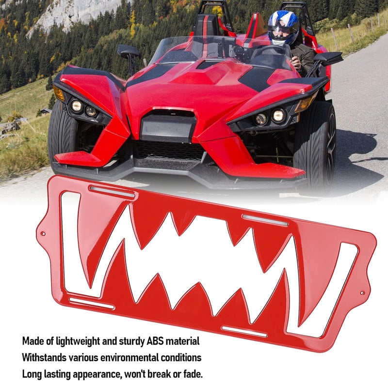 Acouto 2015-2025 Front Grille Teeth Insert Decoration Lightweight Cool Look ABS Bumper Upgrade (Red) - Image 3