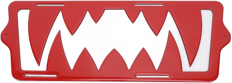 Acouto 2015-2025 Front Grille Teeth Insert Decoration Lightweight Cool Look ABS Bumper Upgrade (Red) - Image 1