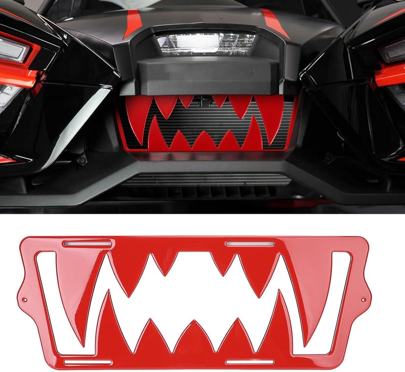 Acouto 2015-2025 Front Grille Teeth Insert Decoration Lightweight Cool Look ABS Bumper Upgrade (Red) - Image 2