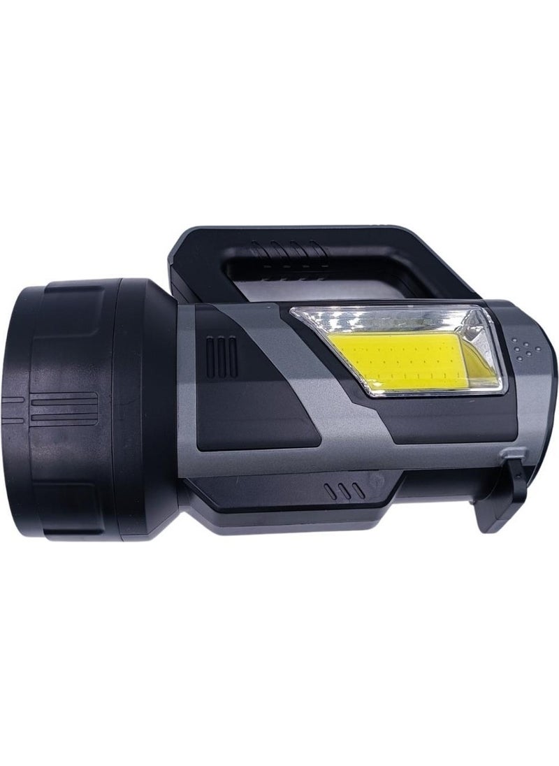Gold Silver Solar Powered 10W High Power Multi-Function LED Flashlight  - Image 3