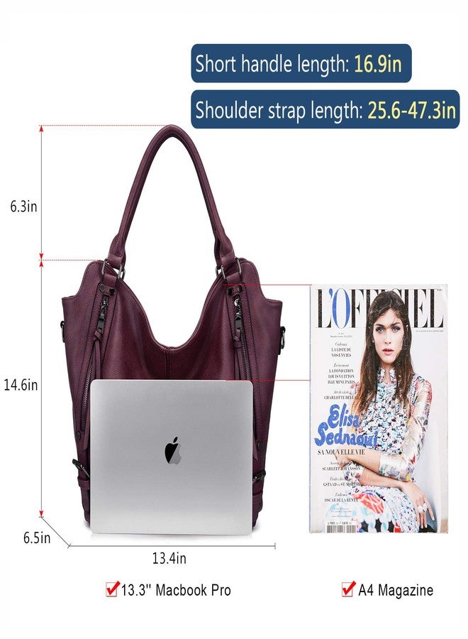 Realer Tote Bag for Women PU Leather Shoulder Bags Fashion Hobo Bags Large Purse and Handbags with Adjustable Shoulder Strap - Image 5