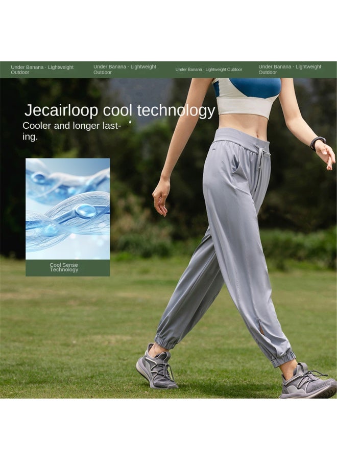 Cool Sun-proof】spring/summer Bestseller Women's Casual Pants, Ankle-length Sun Protection Trousers, Tummy Control High Waist, Cooling & Leg-lengthening - Image 3