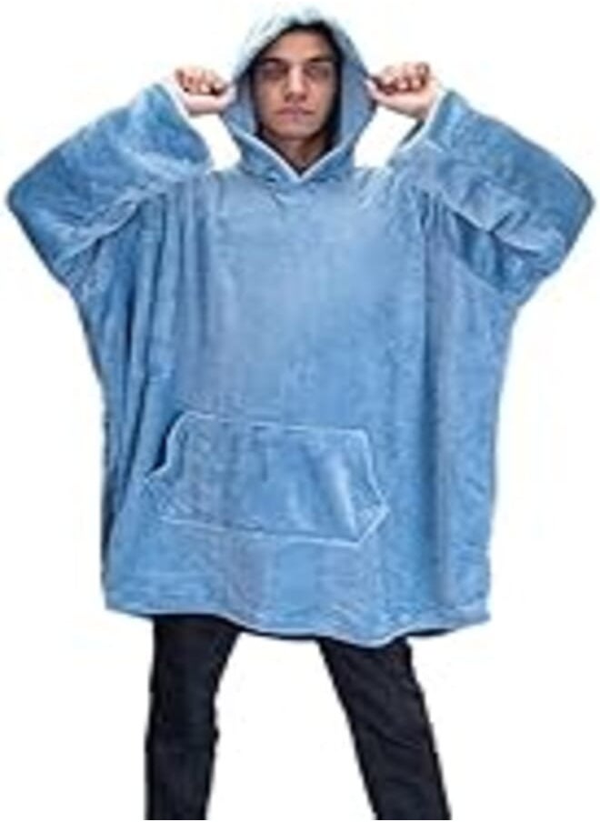 Mintra Mintra Oversized Microfiber small size Wearable Blanket Blue 