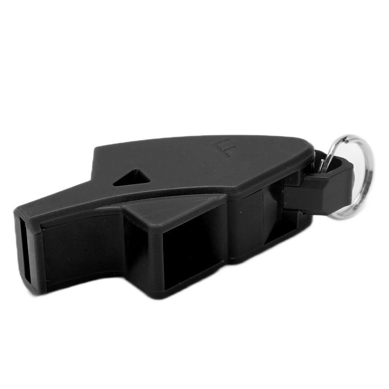 Professional Football Whistle: Black High Impact Resistant Plastic - Loud Crisp Sound Sports Whistle with Lanyard for Referees, Sporting Events, Camping, Hiking Outdoor Activities - Image 3
