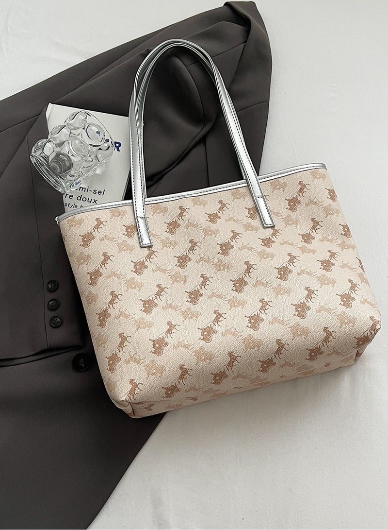 Women's Fashion Shoulder Tote Bag WeavingHandbag Crossbody bag Purse Set Large Capacity Tote Bag Fashionable Travel Messenger Shoulder Bag For Ladies  - Image 2