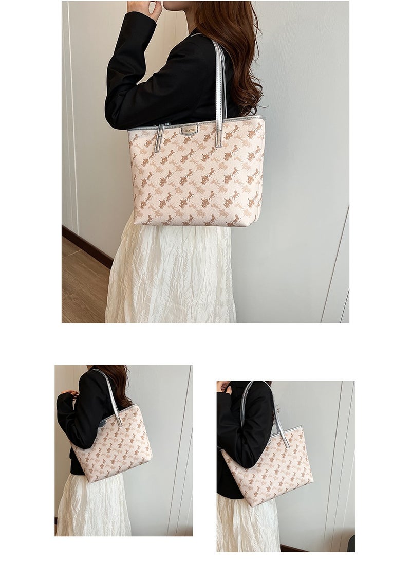Women's Fashion Shoulder Tote Bag WeavingHandbag Crossbody bag Purse Set Large Capacity Tote Bag Fashionable Travel Messenger Shoulder Bag For Ladies  - Image 5
