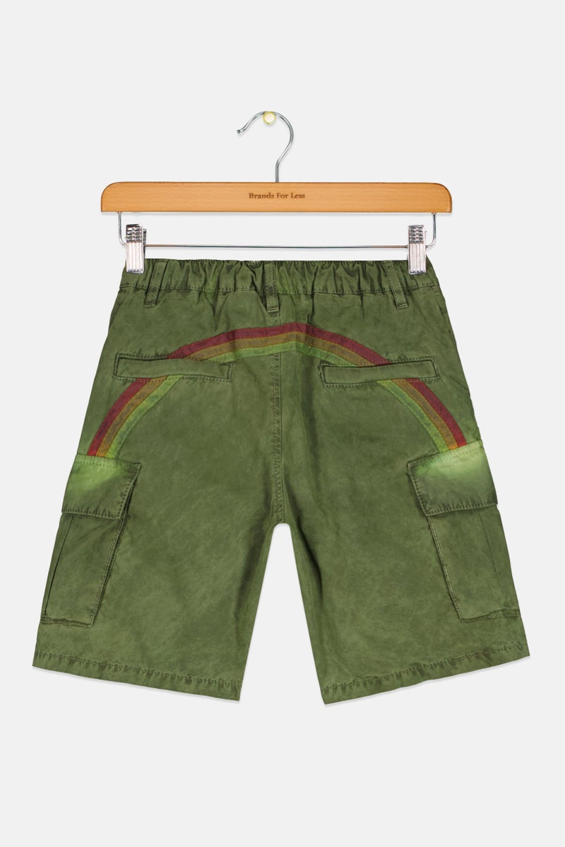 Sundek Kids Boy Embroidered Logo Shorts, Washed Green - Image 2