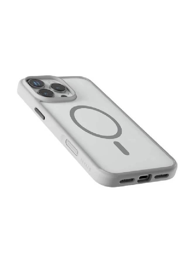 ليفيلو جراب Levelo Magnet Solo لهاتف iPhone 16 Pro Max Clearview Technology Hybrid - رمادي/شفاف - Image 2