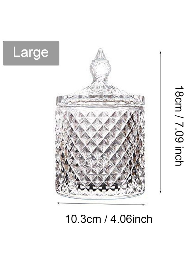 Faceted Crystal Storage Jar – Elegant Candy, Cookie, or Biscuit Barrel, Versatile and Stylish Home Décor, Ideal for Organizing Treats, Sweets, and Small Items, Perfect for Kitchen or Living Room Display - Image 2