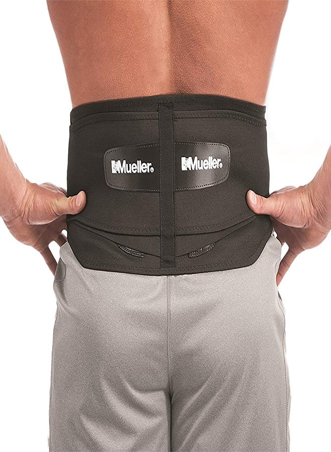 Mueller Adjustable Lumbar Back Brace, Black, Regular, 1-Count Package - Image 1