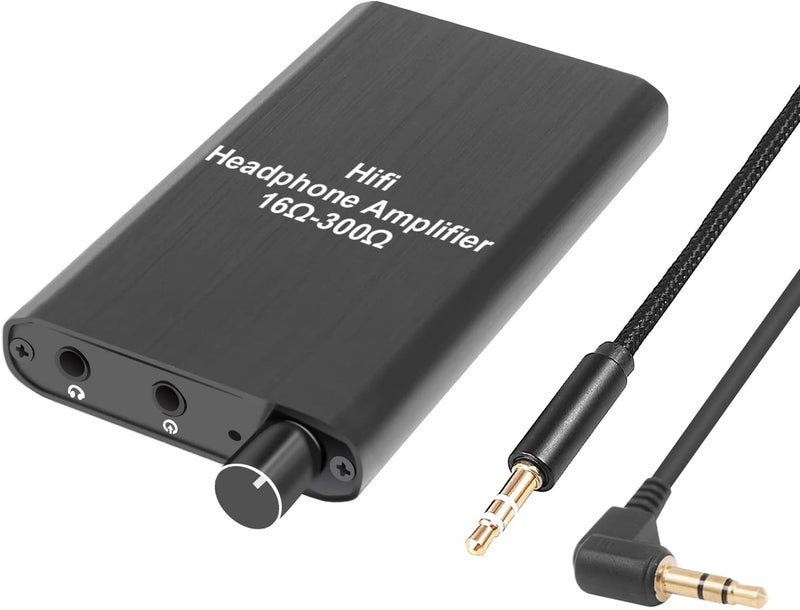 LVY Portable Headphone Amplifier 3.5mm Audio Rechargeable Two-Stage GAIN Switch HiFi Headphone Amplifier Compatible MP3/4, Phones, Computer and Various 3.5mm Audio Digital Devices - Image 1