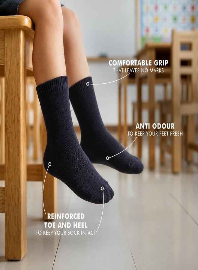 Supersox Bamboo Regular School Uniform Socks for Kids | Sustainable Bamboo Fabric | Breathable, Moisture Absorbent & Odour Resistant | Extra Durable Welt for All-Day Comfort | Pack of 3, Black, 6-9 Y - Image 4