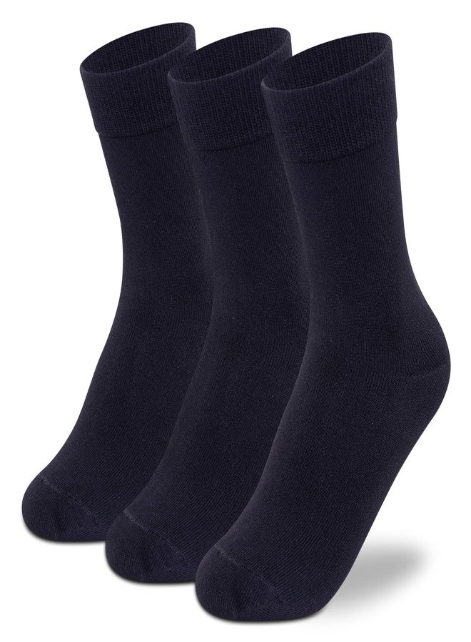 Supersox Bamboo Regular School Uniform Socks for Kids | Sustainable Bamboo Fabric | Breathable, Moisture Absorbent & Odour Resistant | Extra Durable Welt for All-Day Comfort | Pack of 3, Black, 6-9 Y - Image 1