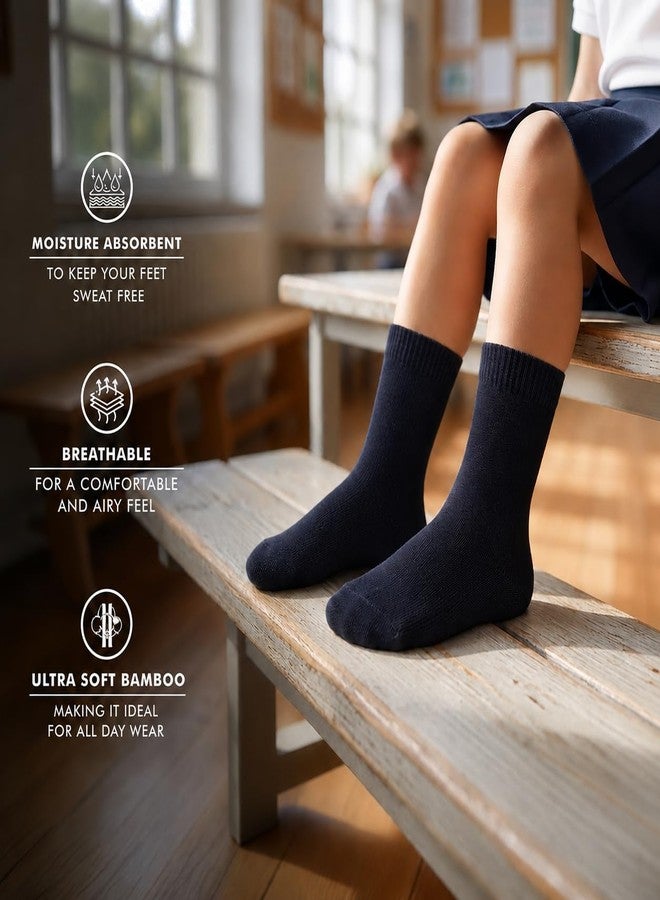 Supersox Bamboo Regular School Uniform Socks for Kids | Sustainable Bamboo Fabric | Breathable, Moisture Absorbent & Odour Resistant | Extra Durable Welt for All-Day Comfort | Pack of 3, Black, 6-9 Y - Image 3