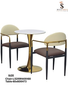 SULSHA Modern Design 2 Seat Dining Set With table 1+2 