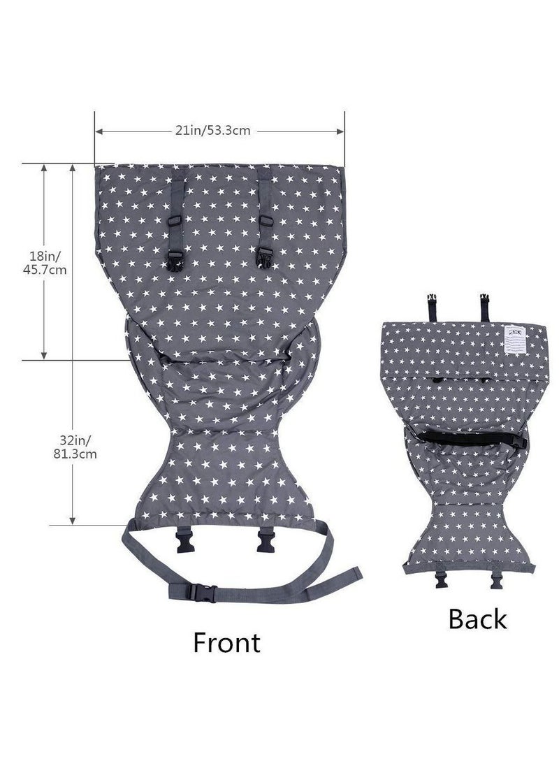 Cool Baby - COOLBABY Baby Portable High Chair Travel Strap Seat Suitable For Toddler Feeding With Safe Washable Cloth Strap With Adjustable Shoulder Strap - Image 1