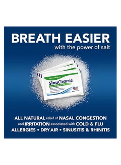 Sinu Cleanse SinuCleanse Pre-Mixed Saline Packets - 100 Count- All-Natural, Pharmaceutical Grade, Buffered Salt Mix for Nasal Wash Systems  - Image 3