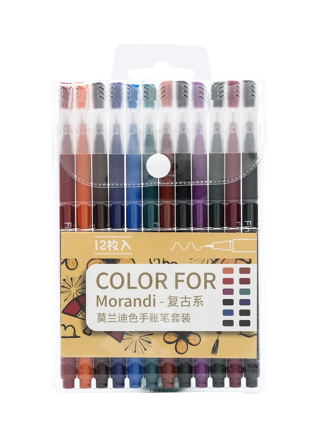 NIBEMINENT 12-Piece Fine Point Drawing Pen Set Multicolour - Image 1