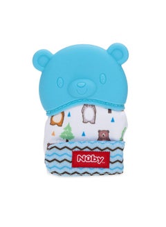 Nuby Nuby Happy Hands Silicone Teething Mitten - Baby Teething Toy - 3+ Months - Bear  - Image 1
