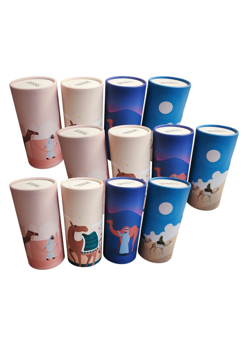 Tissue 12 Cylinderical Packs of Tissues For Cup Holders or Table - Image 1
