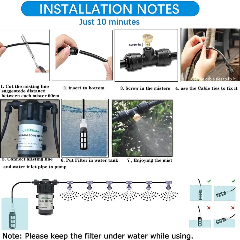 Outdoor Low Pressure Misting System for Garden Cooling - Image 4