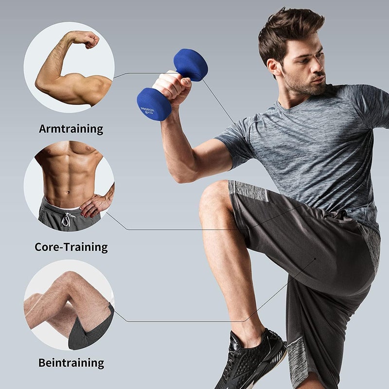 PROIRON Neoprene Dumbbells Weights Exercise & Fitness Dumbbells in 7kg Pair - Image 4