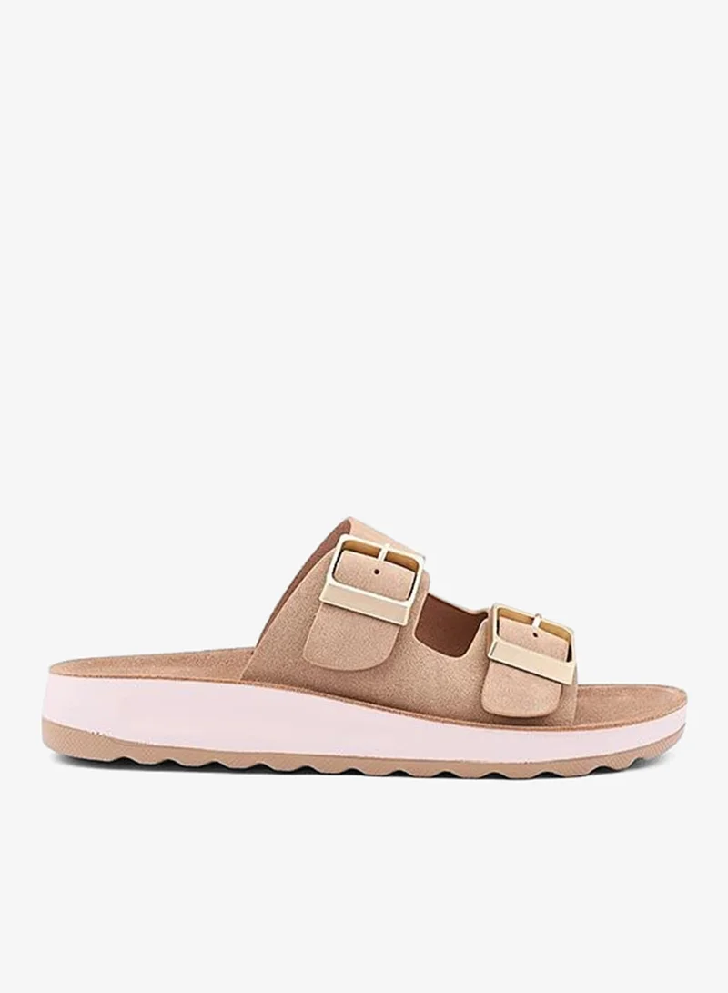 كابلي أحذية نسائية مسطحة مثقوبة