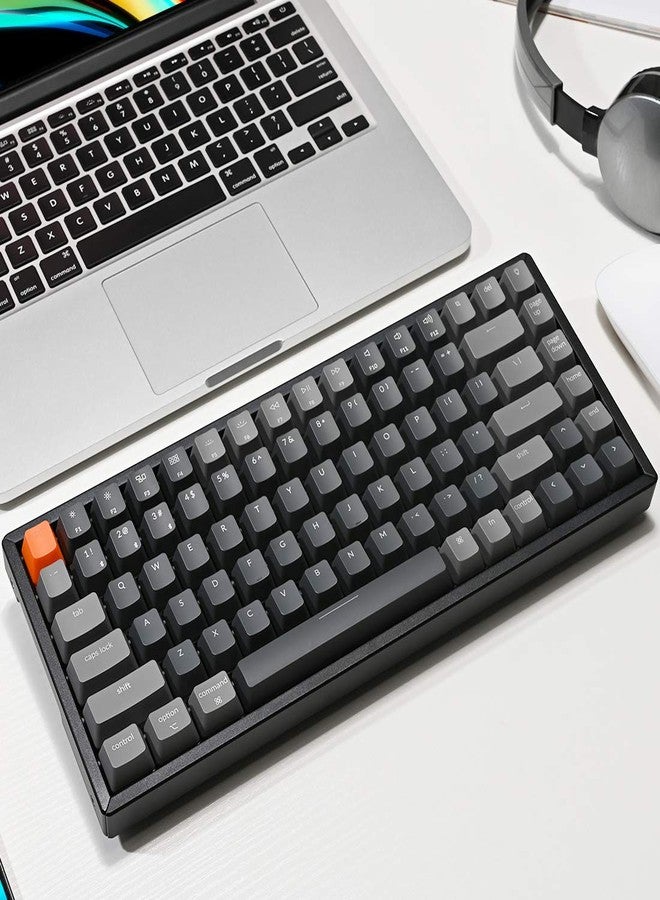 كيشرون لوحة مفاتيح الألعاب الميكانيكية Keychron K2 اللاسلكية بتقنية Bluetooth/السلكية USB، صغيرة الحجم، 84 مفتاحًا، بإضاءة خلفية RGB LED، إطار من الألومنيوم، تقنية N-Key Rollover، متوافقة مع أنظمة Mac وWindows، مفاتيح Gateron البنية، الإصدار 2 - Image 5