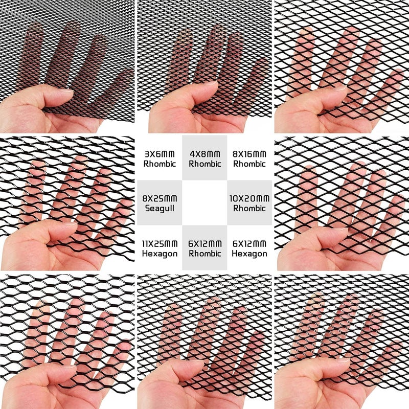 AggAuto 47x16 inches Car Pickup Truck Grill Mesh - Aluminum Alloy Grille Insert with Rhombic Holes - Image 4