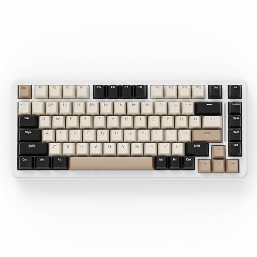MAMBASNAKE ATTACK SHARK M86 82 Keys Wireless Mechanical Keyboard, 75% Gasket Hot Swappable Custom Keyboard, Side Printed PBT Keycaps, RGB Backlit, Pre-lubed Switches, BT/2.4GHz/ Wired Mechanical Gaming Keyboard - Image 1