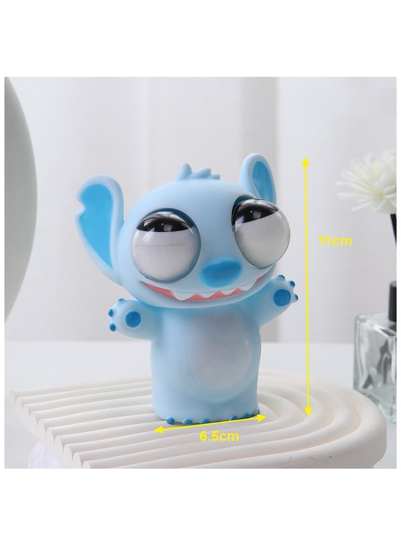 فولانري كرات تنين مفرقع للتوتر للأطفال والكبار، لعبة لتخفيف التوتر، لعبة عيون بارزة، ألعاب لتخفيف التوتر والقلق، قطعتان (أزرق وأرجواني) - Image 2