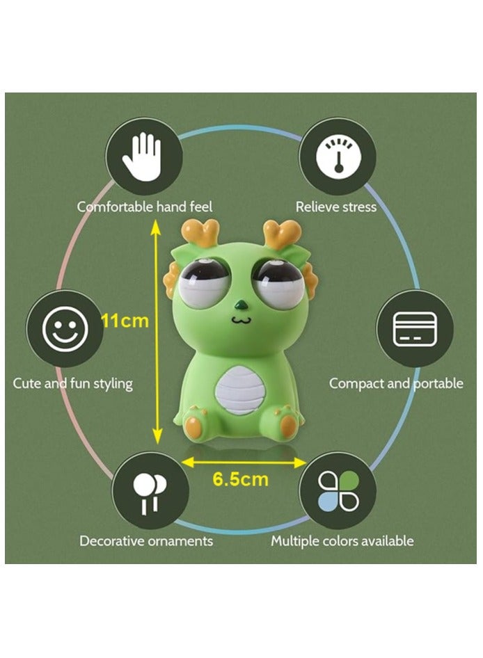 فولانري كرات تنين مفرقع للتوتر للأطفال والكبار، لعبة لتخفيف التوتر، لعبة عيون بارزة، ألعاب لتخفيف التوتر والقلق، قطعتان (أزرق وأرجواني) - Image 4