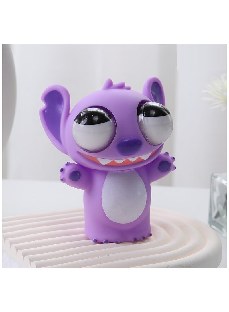 فولانري كرات تنين مفرقع للتوتر للأطفال والكبار، لعبة لتخفيف التوتر، لعبة عيون بارزة، ألعاب لتخفيف التوتر والقلق، قطعتان (أزرق وأرجواني) - Image 3